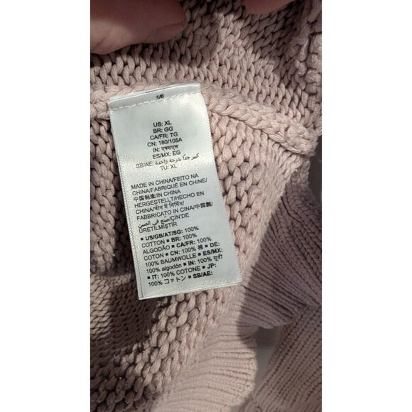 Daily Ritual‎ XL Pink Knit Sweater Chunky Pullover Long Sleeve - Picture 3 of 4